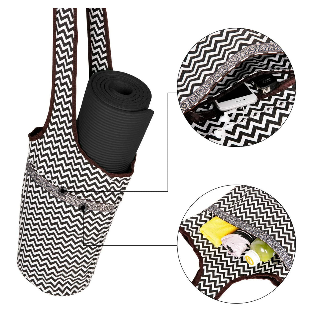 Jupitergear Yoga Mat Carrying Tote Bag with Large Size Pockets | Multipurpose and Fit Most Size Mats