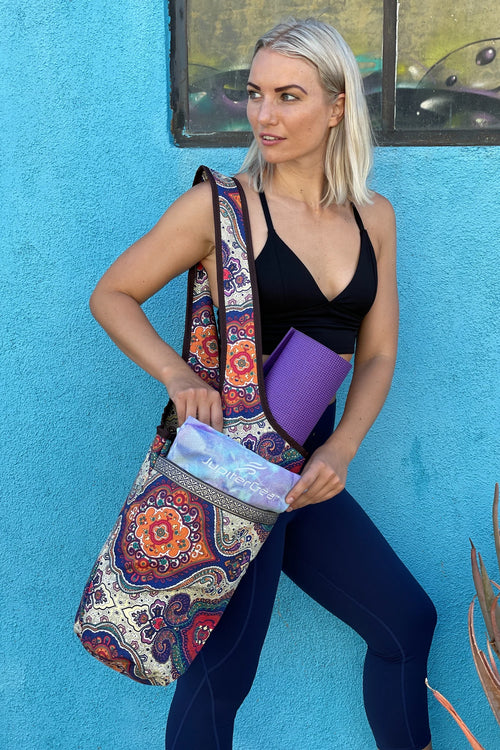 Jupitergear Yoga Mat Carrying Tote Bag with Large Size Pockets | Multipurpose and Fit Most Size Mats